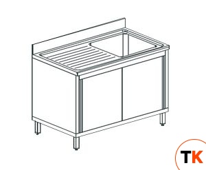 ВАННА МОЕЧНАЯ APACH CHEF LINE LS136-54LWSD - Apach Chef Line - 195159