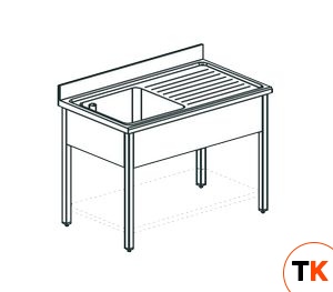 ВАННА МОЕЧНАЯ APACH CHEF LINE LS136-54RW - Apach Chef Line - 194918