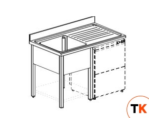 ВАННА МОЕЧНАЯ APACH CHEF LINE LS136-54RWD - Apach Chef Line - 194964