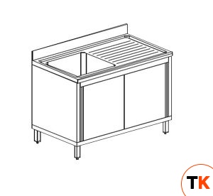 ВАННА МОЕЧНАЯ APACH CHEF LINE LS147-55RWSD - Apach Chef Line - 195175