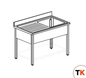 ВАННА МОЕЧНАЯ APACH CHEF LINE LS167-65LW - Apach Chef Line - 195022