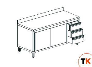 СТОЛ ПРОИЗВОДСТВЕННЫЙ ЗАКРЫТЫЙ APACH CHEF LINE LWC617SH2SDUDR - Apach Chef Line - 196111