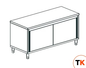 СТОЛ ПРОИЗВОДСТВЕННЫЙ ЗАКРЫТЫЙ APACH CHEF LINE LWC618SH2SD - Apach Chef Line - 196030