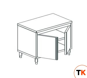 СТОЛ ПРОИЗВОДСТВЕННЫЙ ЗАКРЫТЫЙ APACH CHEF LINE LWC67SH2HD - Apach Chef Line - 196014