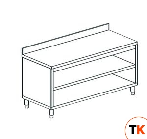 СТОЛ ПРОИЗВОДСТВЕННЫЙ ЗАКРЫТЫЙ С 3-Х СТОРОН APACH CHEF LINE LWC612SH2U - Apach Chef Line - 196001