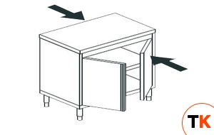 СТОЛ ПРОИЗВОДСТВЕННЫЙ ЗАКРЫТЫЙ СКВОЗНОЙ APACH CHEF LINE LWC79SH2HDPT - Apach Chef Line - 196255
