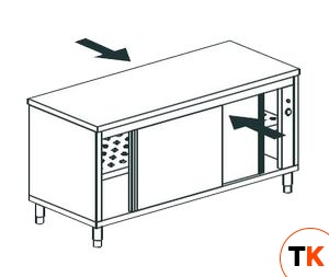 СТОЛ ТЕПЛОВОЙ СКВОЗНОЙ APACH CHEF LINE LHC714SH2PT - Apach Chef Line - 196373