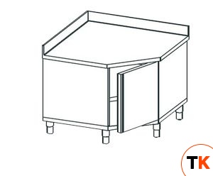 СТОЛ УГЛОВОЙ ЗАКРЫТЫЙ APACH CHEF LINE LWT710SH2HDU - Apach Chef Line - 196388