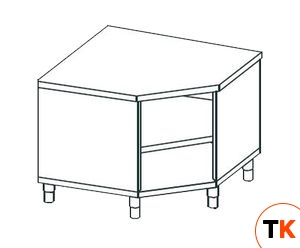 СТОЛ УГЛОВОЙ ОТКРЫТЫЙ APACH CHEF LINE LWT711SH2 - Apach Chef Line - 196383
