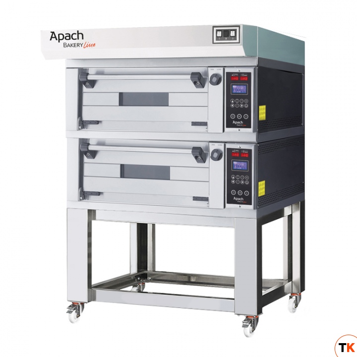ПЕЧЬ ПОДОВАЯ ДЛЯ ПИЦЦЫ С ПОДСТАВКОЙ БЕЗ НАПРАВЛЯЮЩИХ APACH BAKERY LINE E2L2PZL DPBI-T - Apach Bakery Line - 207272