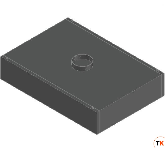 ЗОНТ ВЫТЯЖ.ОСТРОВНОЙ ЗКВООС-1222 КОРОБ./ПОДСВ. - Hicold - 201272