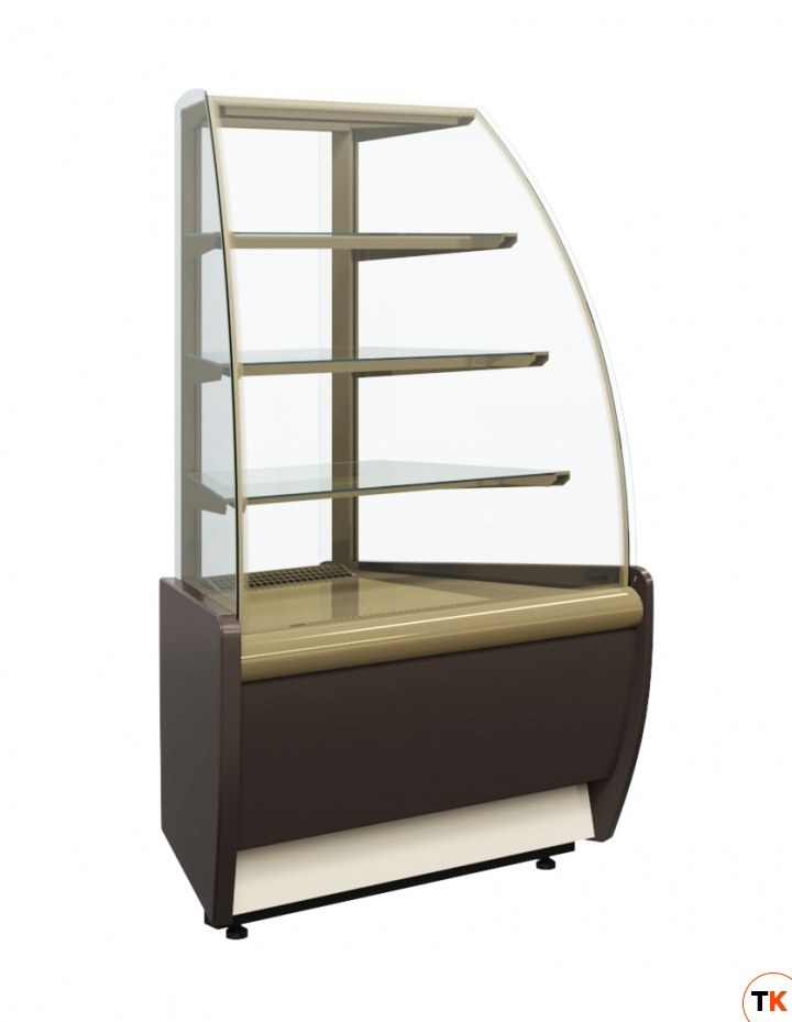 ВИТРИНА КОНДИТЕРСКАЯ ВХСВ-У1Д CARBOMA 0012-0109 (К70 VM-3 LIGHT) КОРИЧ.-ЗОЛОТОЙ - Полюс - 183168