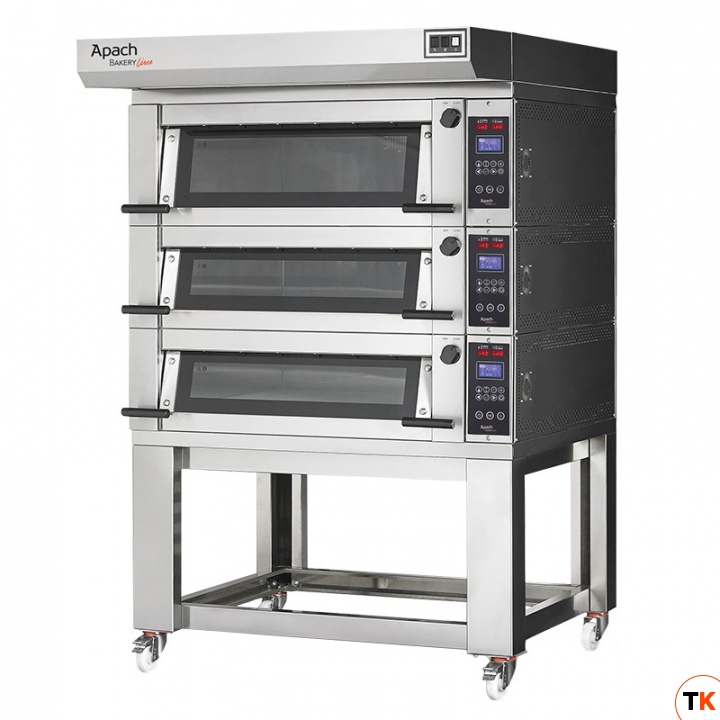 ПЕЧЬ ПОДОВАЯ С ПОДСТАВКОЙ БЕЗ НАПРАВЛЯЮЩИХ APACH BAKERY LINE E2PSK2L DPBI-T БЕЗ ПАРОУВЛАЖНЕНИЯ - Apach Bakery Line - 215284