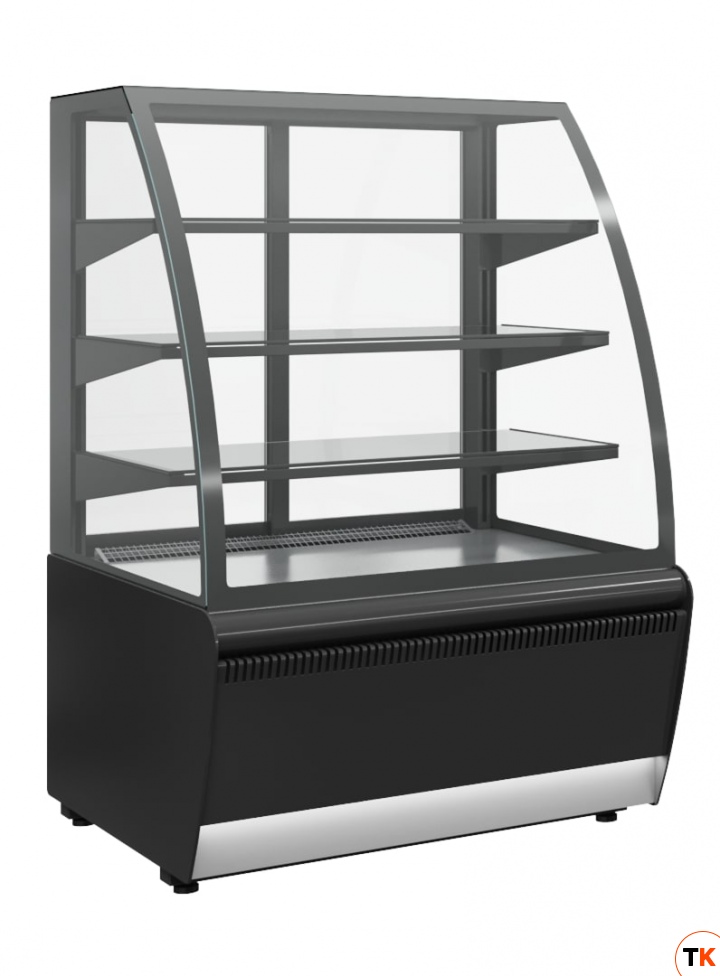 ВИТРИНА КОНДИТЕРСКАЯ  K70 VM 0,9-2 (ОТКРЫТАЯ.) 9006-9005 СЕРО-ЧЕРНЫЙ - Полюс - 217508
