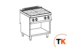 ПЛИТА СО СПЛОШНОЙ ПОВЕРХНОСТЬЮ ЭЛЕКТРИЧЕСКАЯ 900 СЕРИИ APACH CHEF LINE SLRSTE89OS - Apach Chef Line - 350410