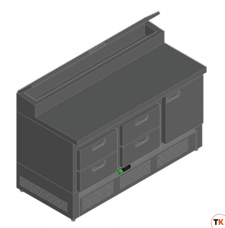 СТОЛ ДЛЯ ПИЦЦЫ HICOLD PZE2-221/GN (1/6H) - Hicold - 353569