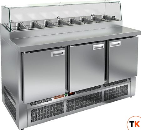 СТОЛ ДЛЯ ПИЦЦЫ HICOLD PZE2-111/GN (1/6H) СО СТЕКЛОМ - Hicold - 353824