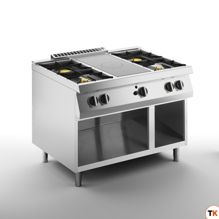 ПЛИТА СО СПЛОШНОЙ ПОВЕРХНОСТЬЮ ГАЗОВАЯ 700 СЕРИИ APACH CHEF LINE SLRSTG127R4OS - Apach Chef Line - 354133
