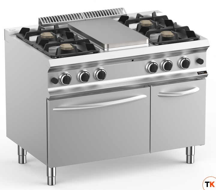 ПЛИТА СО СПЛОШНОЙ ПОВЕРХНОСТЬЮ ГАЗОВАЯ 700 СЕРИИ APACH CHEF LINE GLRSTG117R4FGP - Apach Chef Line - 356279