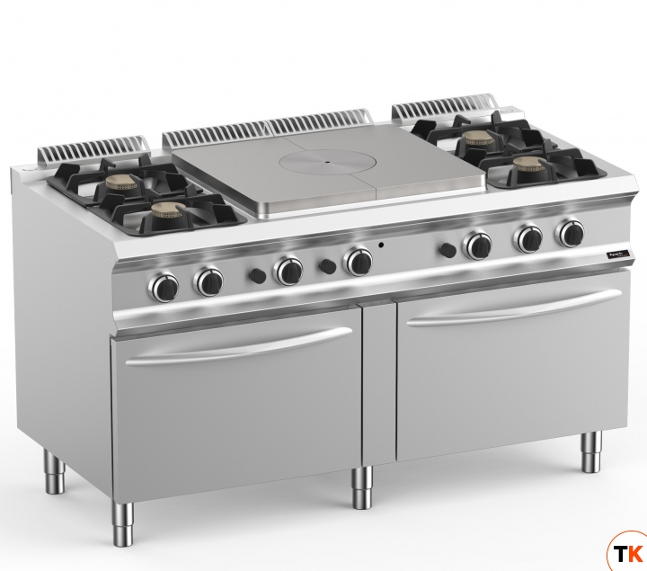 ПЛИТА СО СПЛОШНОЙ ПОВЕРХНОСТЬЮ ГАЗОВАЯ 700 СЕРИИ APACH CHEF LINE GLRSTG157R4FGP - Apach Chef Line - 356300