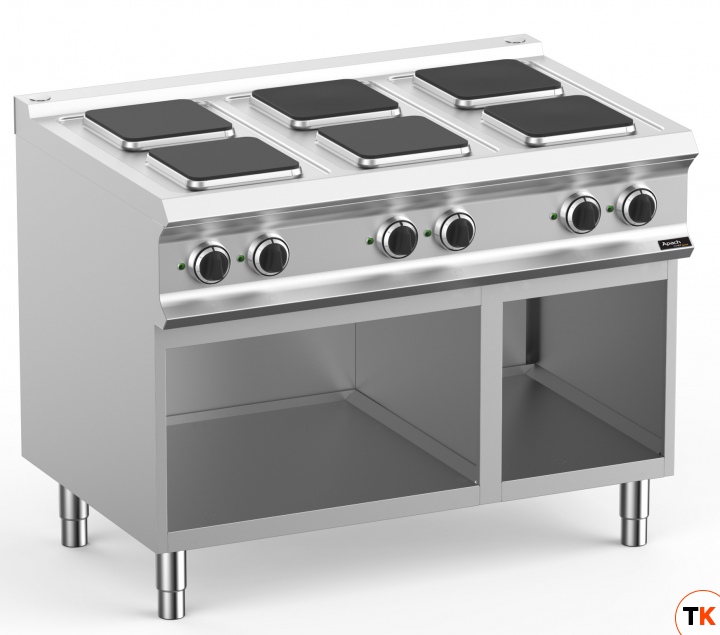 ПЛИТА ЭЛЕКТРИЧЕСКАЯ 6 КОНФОРОЧН. 700 СЕРИИ APACH CHEF LINE GLRE117OSP - Apach Chef Line - 356348