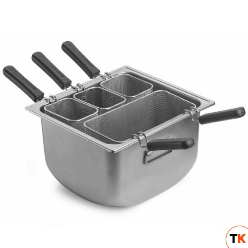 Кастрюля для пасты 38х35см h23,7см, с 4-мя корзинами и крышкой, серия 
