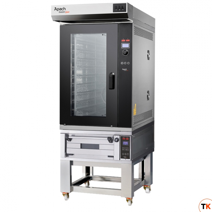 ПЕЧЬ КОНВЕКЦИОННАЯ С ПОДОМ НА ПОДСТАВКЕ БЕЗ НАПРАВЛЯЮЩИХ APACH BAKERY LINE K10TL DP+E218PA - Apach Bakery Line - 372046