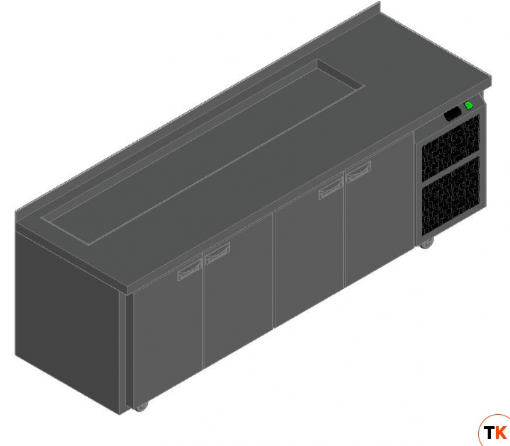 СТОЛ ДЛЯ САЛАТОВ HICOLD SL1-1111GN (1/3) М - Hicold - 372113