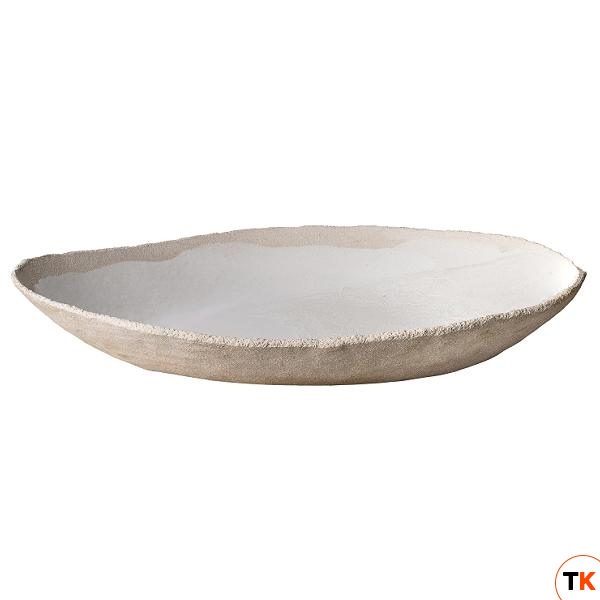 Салатник сервировочный 50х44см, керамика, цвет BLANC A LA CENDRE, Wabi 963501 - JARS - 365783