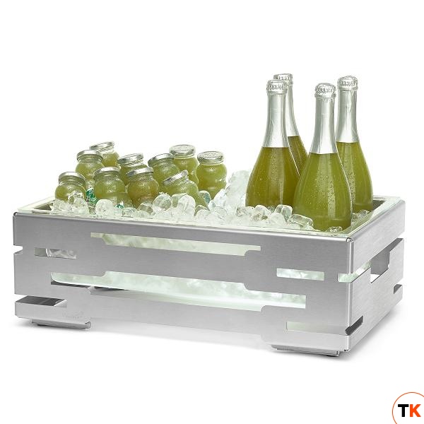 База нейтральная для бутылок MULTI-CHEF 54,9х34,5см h17,8см, с коробом для льда, нерж.сталь/акрил SM - ROSSETO - 357665