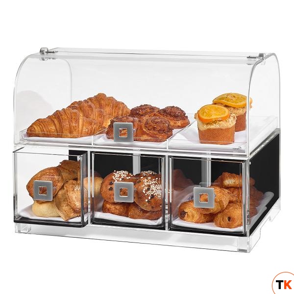Диспенсер BAKERY для выпечки, 2 уровня, 48,5х32,3см h38,1см, акрил BD128 - ROSSETO - 359781