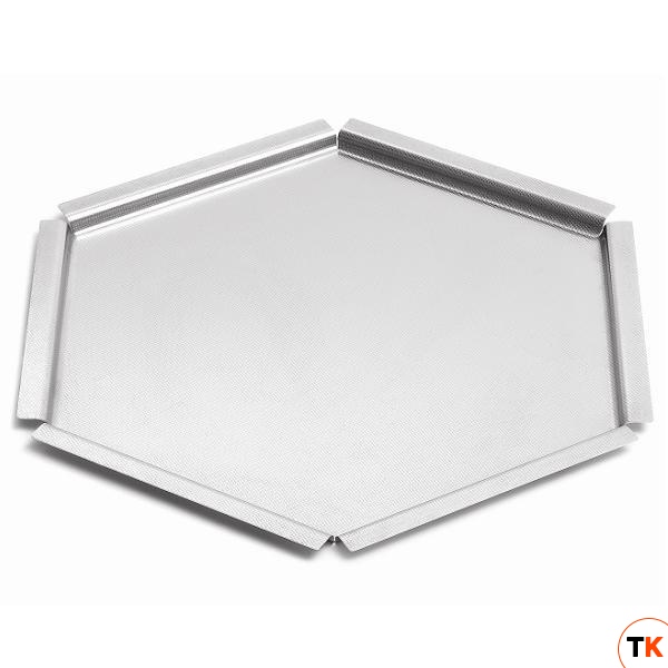 Поднос сервировочный HONEYCOMB Small d35,6см h3,8см, шестиугольный, нерж.сталь SM119 - ROSSETO - 364419