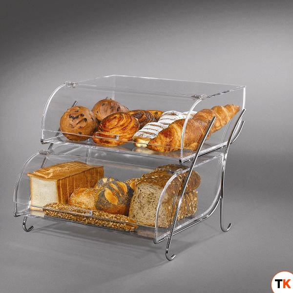 Этажерка BAKERY 2-ярусная, для выпечки, 40,6x45,7см h35,6см, акрил/сталь BAK2937 - ROSSETO - 370888