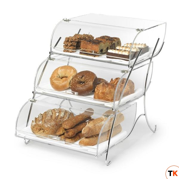 Этажерка BAKERY 3-ярусная, для выпечки, 40,6x58,4см h48,3см, акрил/сталь BAK2944 - ROSSETO - 370889