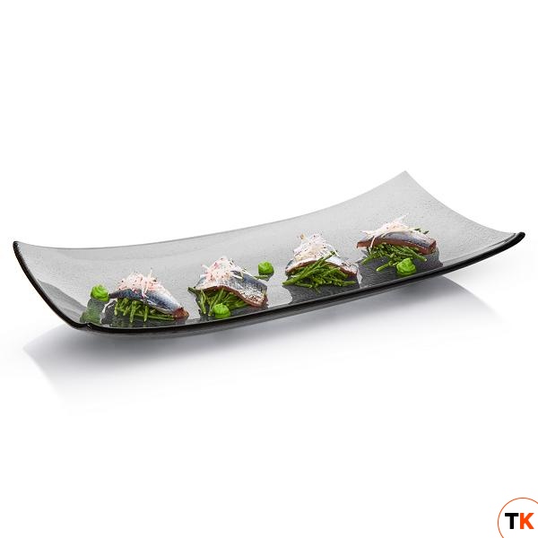 Набор емкостей для закусок Serveware 47х23см, 3шт., стекло, цвет дымчатый GLS019 - ROSSETO - 362649