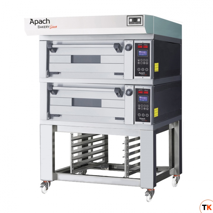 ПЕЧЬ ПОДОВАЯ ДЛЯ ПИЦЦЫ С ПОДСТАВКОЙ С НАПРАВЛЯЮЩИМИ APACH BAKERY LINE E22PZS DPBI-T - Apach Bakery Line - 373945