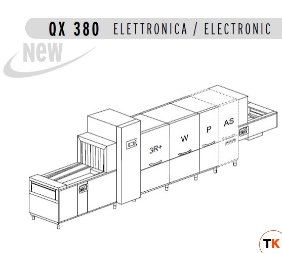 МАШИНА ПОСУДОМОЕЧНАЯ DIHR QX OPTIMA 380+DDE+HRF20+DRF99M+DRF69/2 ЧАСТИ - Dihr - 381093