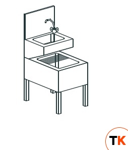 ВАННА МОЕЧНАЯ ДВУХУРОВНЕВАЯ APACH CHEF LINE L2S6085Q - Apach Chef Line - 382423