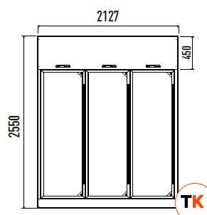 ШКАФ ВИННЫЙ ENOFRIGO WINE LIBRARY 20 3V DX-SX 3P H2600 VT ЧЕРНЫЙ+ПОЛКИ R+ПОЛКИ C+ПОЛКИ A - Enofrigo - 382539