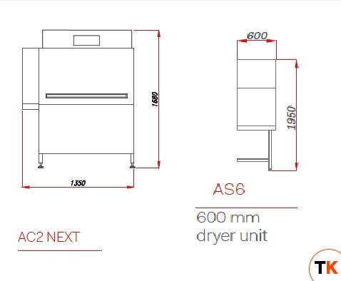 МАШИНА ПОСУДОМОЕЧНАЯ COMENDA AC2 NEXT LR/СУШКА ПРЯМ./ДОЗ./CWV - Comenda - 383496
