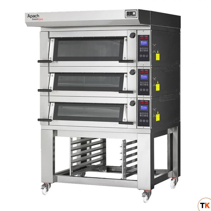 ПЕЧЬ ПОДОВАЯ С ПОДСТАВКОЙ С НАПРАВЛЯЮЩИМИ APACH BAKERY LINE E2K4S DPBI-T - Apach Bakery Line - 383623