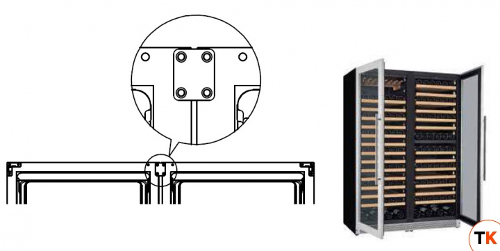 КОМПЛЕКТ СТЫКОВОЧНЫЙ TECFRIGO Y4002/4 ДЛЯ SOMMELIER 402 PLUS FG - Tecfrigo - 383840