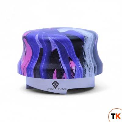 Выравниватель д/кофе d58мм «Jack Graphic», цвет Funky Purple, нерж. сталь 1445037_1141580 - Asso Coffee - 359348