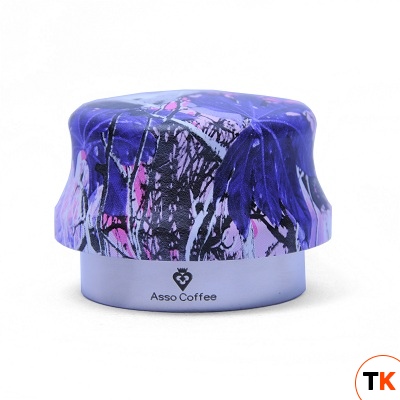 Темпер д/кофе d58,5мм «The King», цвет Graphic Funky, нерж. сталь 1445037-1151585 - Asso Coffee - 368304