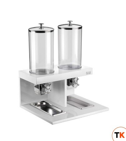 Станция буфетная для мюсли двойная d18 cm. lt. 8x2 BUFFET белая 511B9819 - Pintinox - 391310