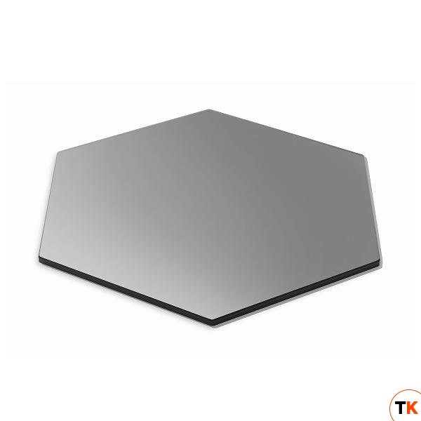 Полка SKYCAP Large d48,3см h1см, шестиугольная, закаленное стекло, цвет черный SG011 - ROSSETO - 364544