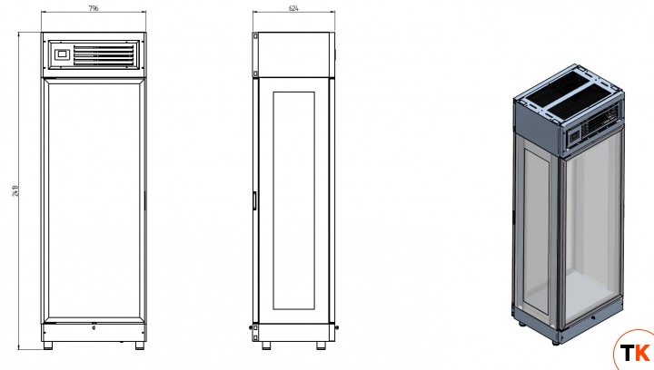 ВИТРИНА ХОЛОД. ENOFRIGO COMPASS DOUBLE-SIDED МАТОВЫЙ ЧЕРНЫЙ+ПОЛКИ GK93430003 4 ШТ. - Enofrigo - 399603