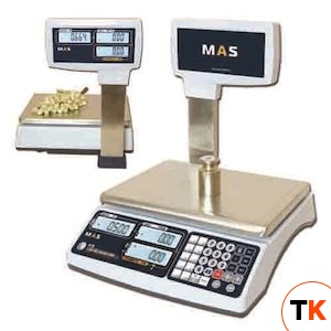 ВЕСЫ ЭЛЕКТРОННЫЕ ТОРГОВЫЕ СО СТОЙКОЙ MAS MR1-30P - MAS - 167449