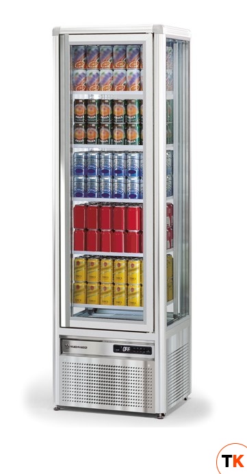 ШКАФ ХОЛОД. СО СТЕКЛОМ TECFRIGO SNELLE 281 G СЕРЕБР.+ЗАМОК - Tecfrigo - 400153