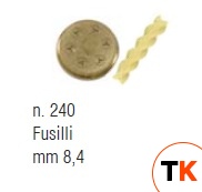 ПРЕСС-ФОРМА SIRMAN FUSILLI 8.4 MM ДЛЯ АППАРАТА SIRMAN SINFONIA 28184240 - Sirman - 165341